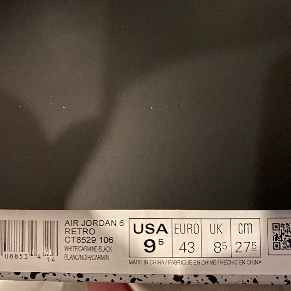 Air Jordan 6 Retro Carmine (2021) - Picture 10 of 11